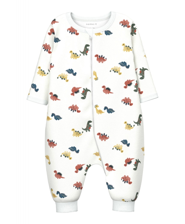 #2 - Name it pyjamas dragt i hvid m. dinosaur motiv til børn
