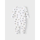 Name it pyjamas dragt i hvid m. båd motiv til børn