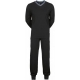 JBS sort jerseypyjamas i bomuld til herre – aktive størrelser S, 2XL og 3XL