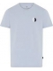 JBS of Denmark T-shirt med rund hals og logo i lyseblå til herre, str. S-XXL