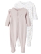 Name it 2-pak pyjamas dragt i hvid & lyserød til piger