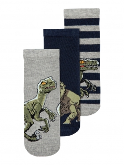 Name It 3-pak Jurassic World-strømper til drenge, str. 19/21