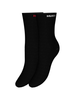 HUGO 2-pak sorte bomuldsstrømper til kvinder i størrelse 35-38 og 39-42