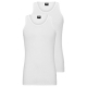 BOSS 2-pak hvide tanktops til herre, str. S og XXL