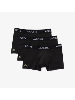 LACOSTE 3-pak mikrofiber underbukser/boxershort i sort til herre