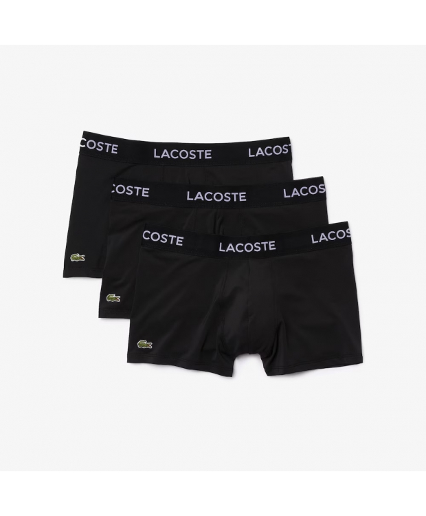 LACOSTE 3-pak mikrofiber underbukser/boxershort i sort til herre