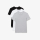LACOSTE 3pak t-shirt i sort, hvid & grå til herre