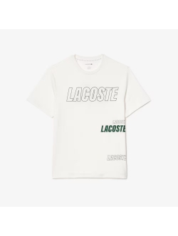 Lacoste hvid T-shirt med rygprint herre - S-2XL