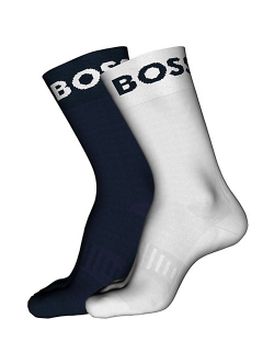 BOSS sportsstrømper i navy/hvid til herre – størrelse 43–46