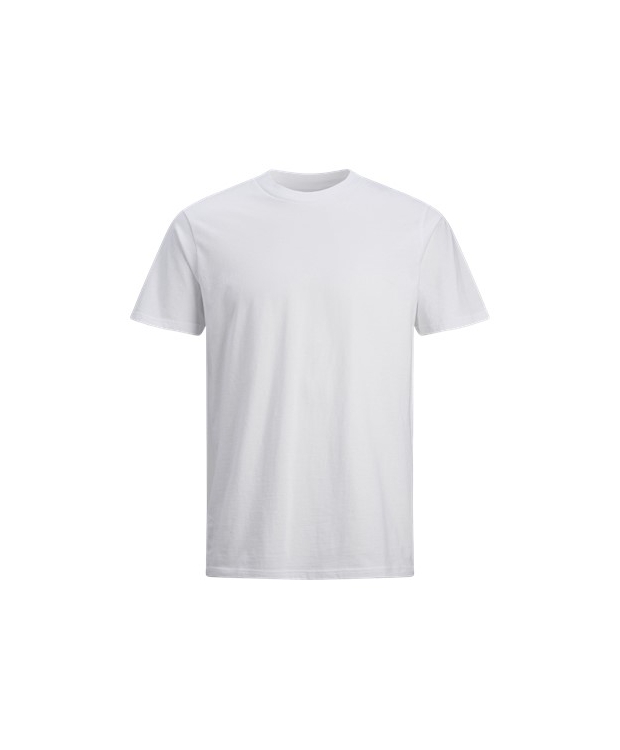 Se Jack & Jones 3-Pak Hvide T-Shirts i Bomuld med Rund Hals til Herre hos Sokkeposten.dk