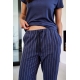 JBS of Denmark Women stribede pyjamasbukser i navy til kvinder