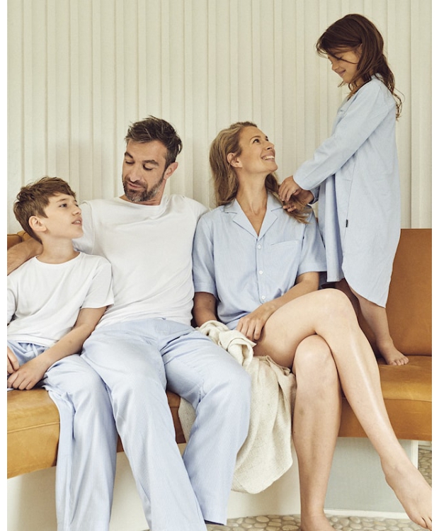 JBS of Denmark Women bambus pyjamasshorts i blåstribet mønster til kvinder. billede 5