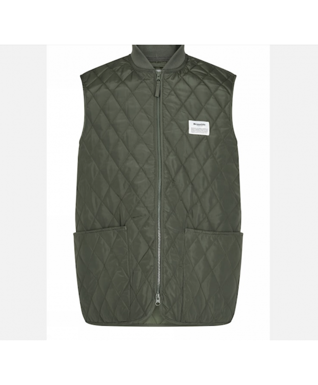 Resteröds quilted zip vest i grøn til herre