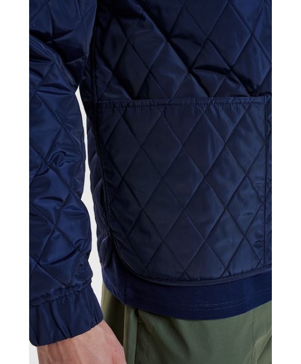 Resteröds quilted zip jakke i navy til herre billede 6