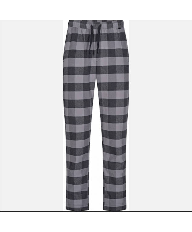 JBS pyjamasbukser i flannel i sort ternet nuancer til herre