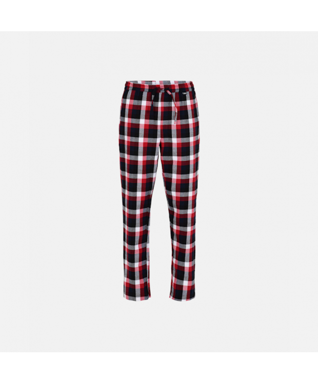 JBS pyjamasbukser i flannel ternet mønster i rød til herre