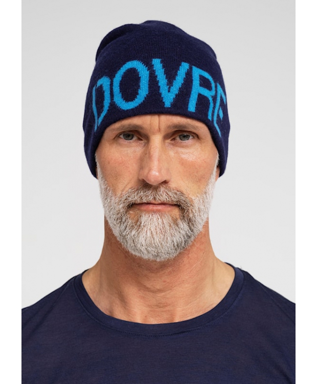 DOVRE hue i uld i navy til herre.