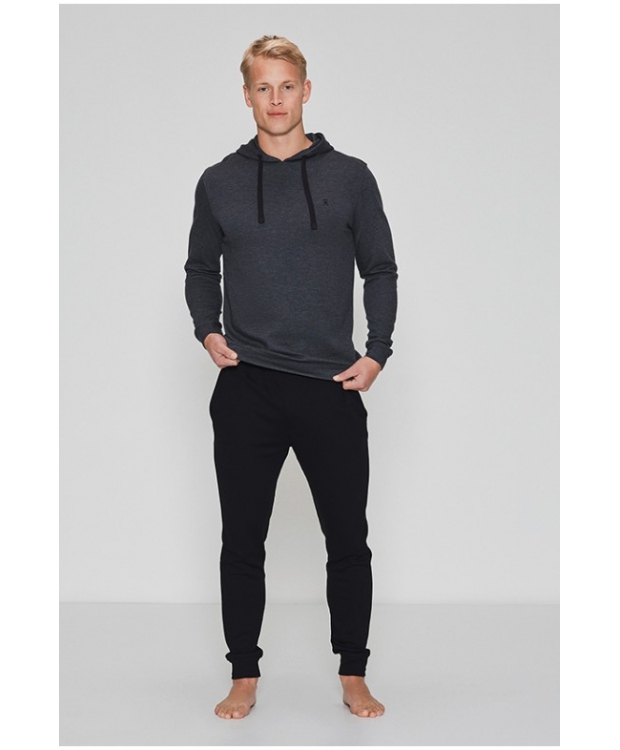 JBS of Denmark bambus hoodie i mørkegrå til herre.