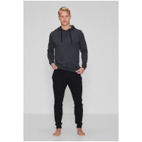 JBS of Denmark bambus hoodie i mørkegrå til herre.