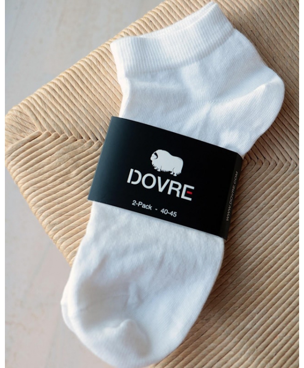 Dovre 2pak footie i hvid til herre billede 4