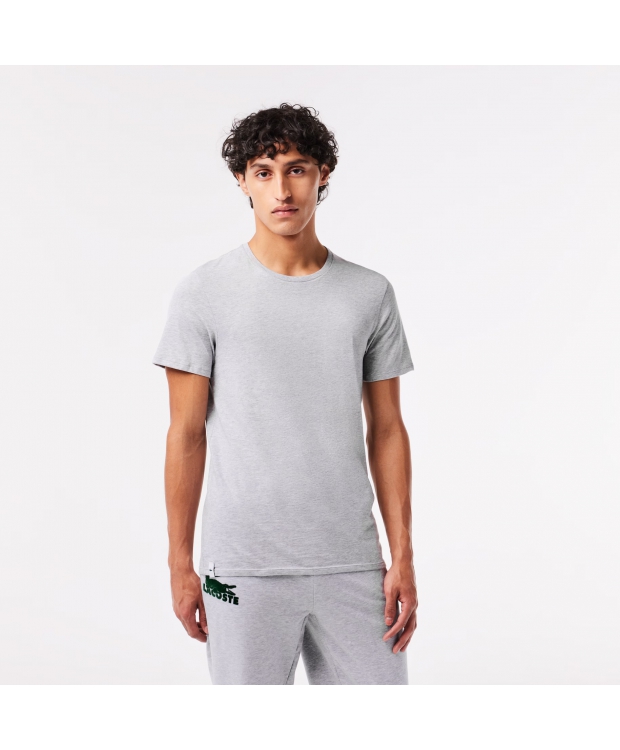 Lacoste 3-pak T-shirt i Sort, Hvid & Grå til Herre billede 4