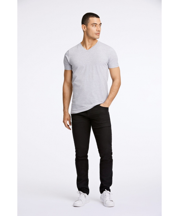 Lindbergh T-shirt m. v-hals i grå til herre billede 3