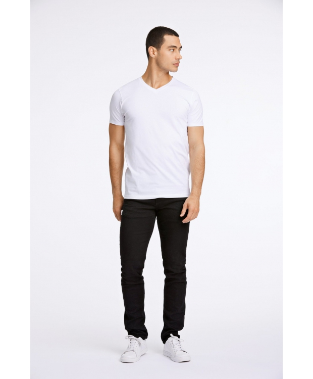 Lindbergh T-shirt m. v-hals i hvid til herre billede 3