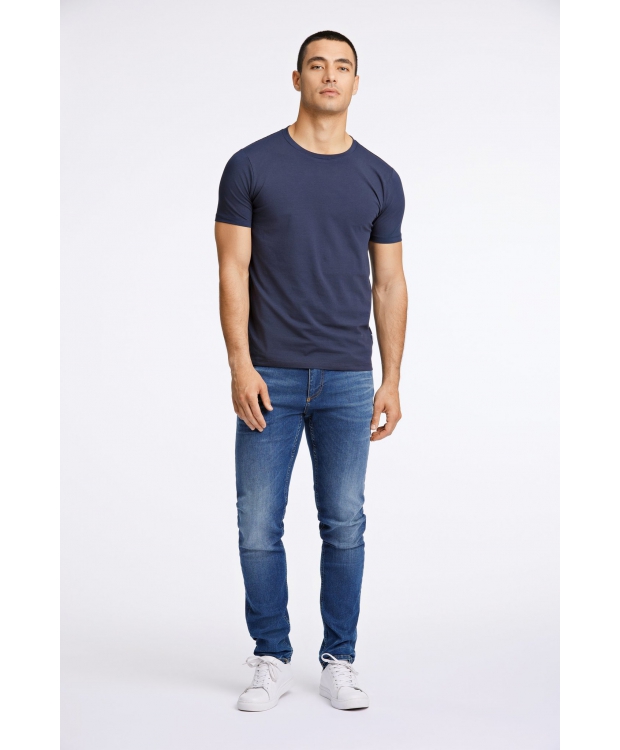 Lindbergh T-shirt m. rund-hals i navy til herre billede 3