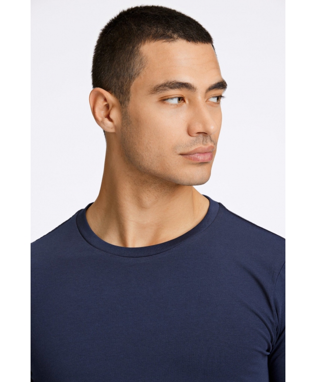 Lindbergh T-shirt m. rund-hals i navy til herre billede 4