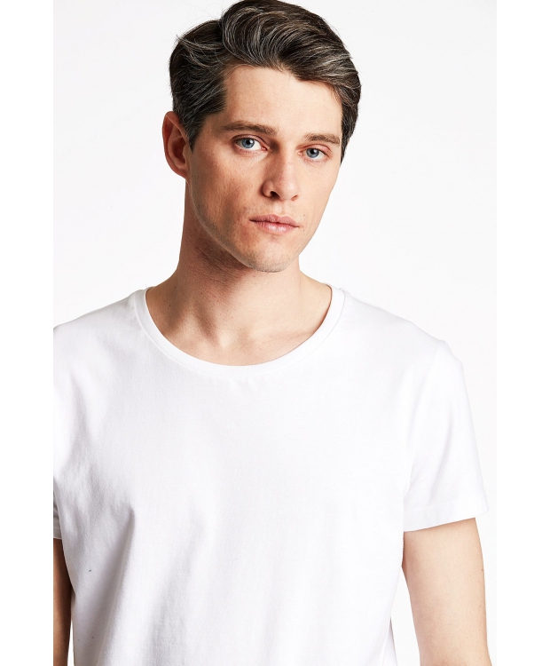 Lindbergh T-shirt m. rund-hals i hvid til herre billede 4