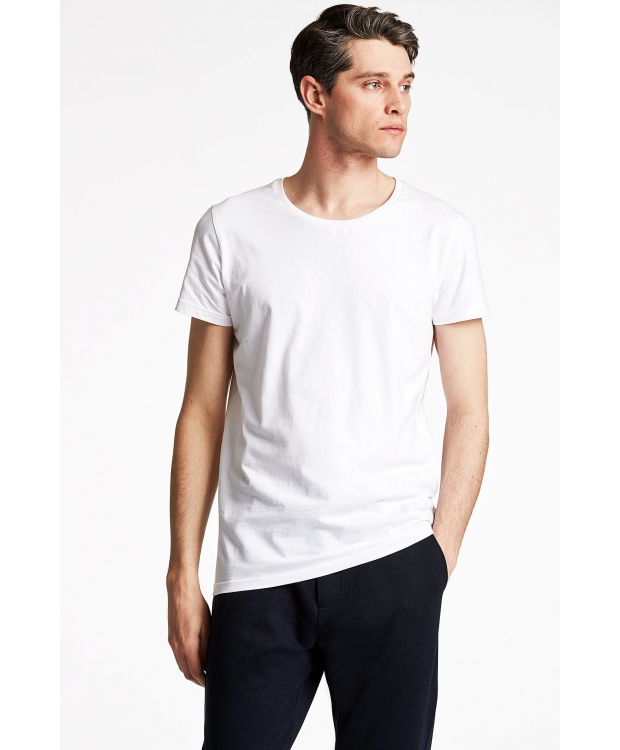 Lindbergh T-shirt m. rund-hals i hvid til herre billede 5