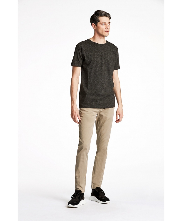 Lindbergh T-shirt i sort / deep black mix til herre billede 3