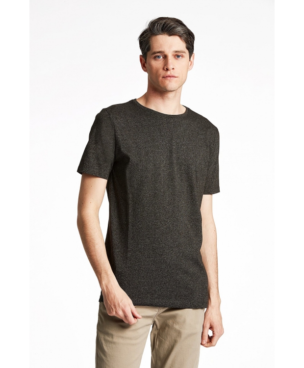 Lindbergh T-shirt i sort / deep black mix til herre billede 5