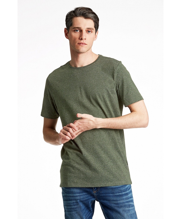 Lindbergh T-shirt i grøn / dusty army mix til herre billede 5