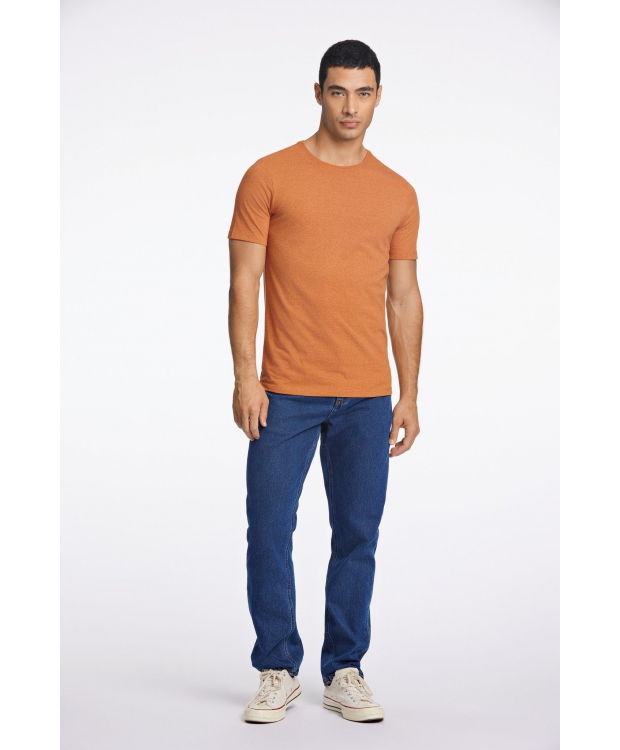 Lindbergh T-shirt i orange / dk burnt orange mix til herre billede 5