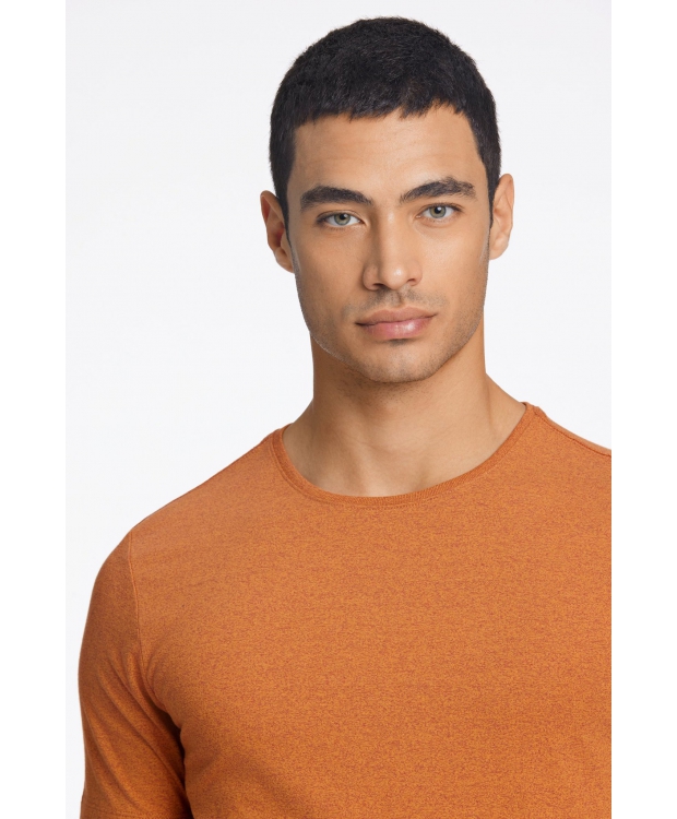 Lindbergh T-shirt i orange / dk burnt orange mix til herre billede 3