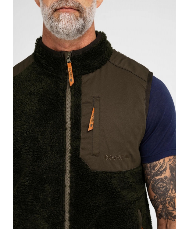 Dovre Teddy-vest i grøn til herre billede 4