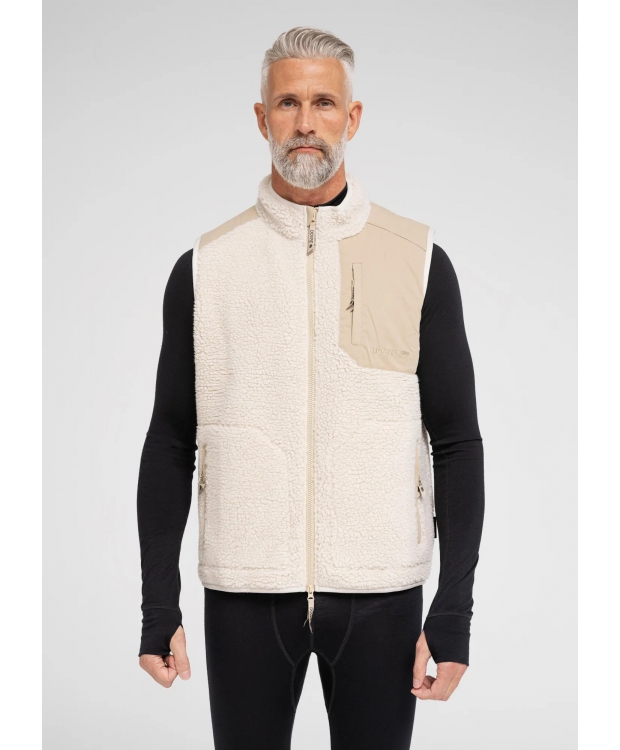 Dovre Teddy-vest i beige til herre billede 3