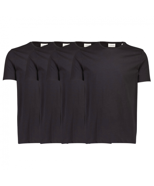 Lindbergh White sort 4-pak T-shirts til herre