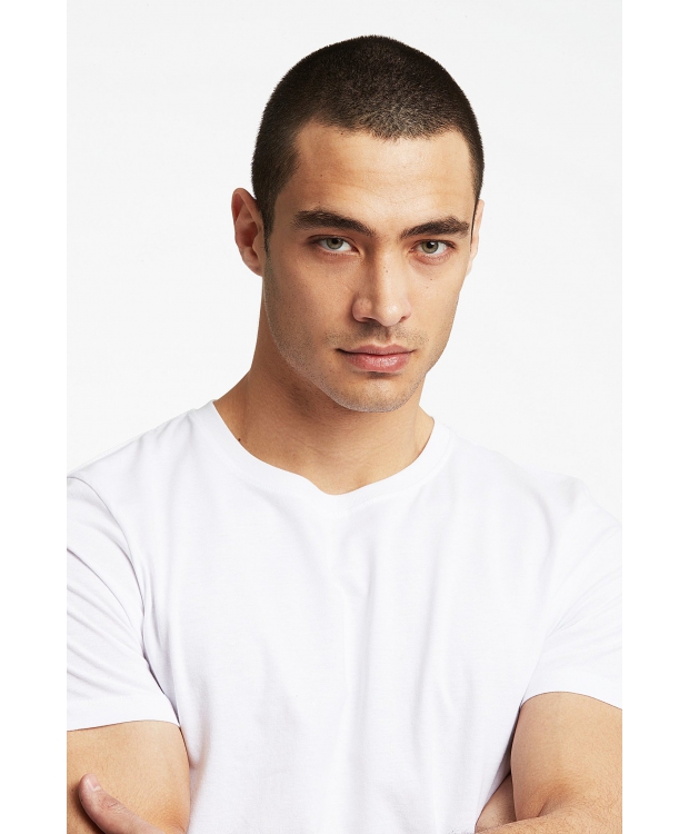 Lindbergh White hvid 4-pak T-shirts til herre billede 4
