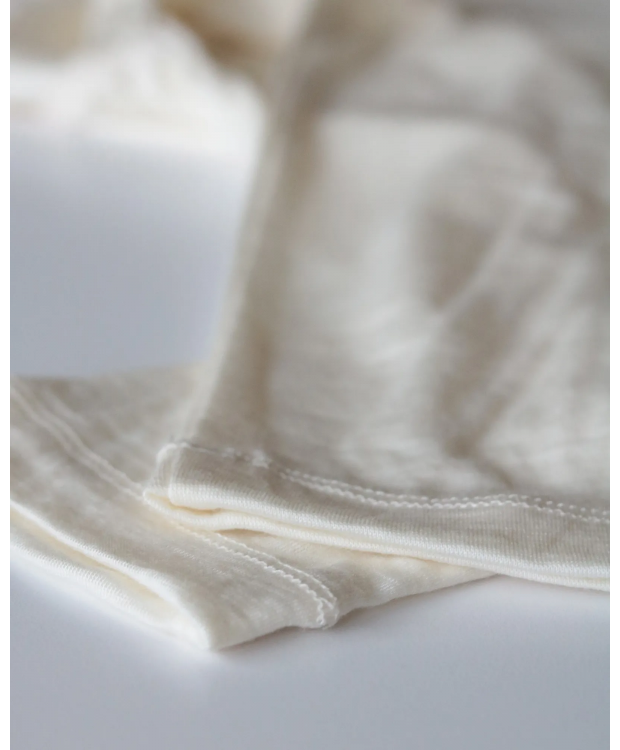 JBS of Denmark top wide straps wool i ivory