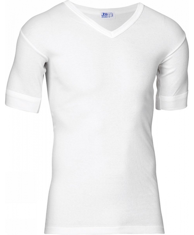 JBS bomulds t-shirt i hvid med V-hals til herre billede 5