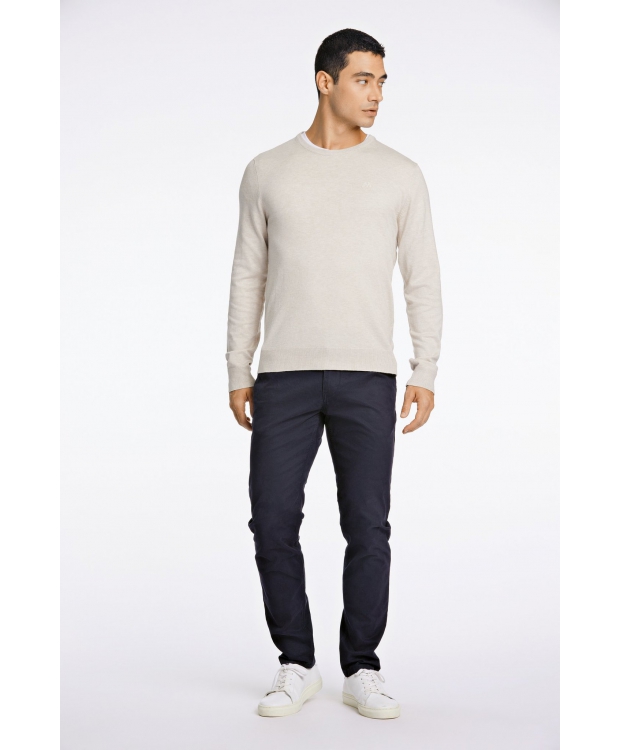 Lindbergh striktrøje i hvid / off white mel til herre billede 5