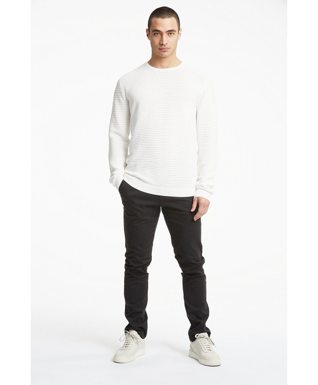 Lindbergh striktrøje i hvid / off white til herre billede 5