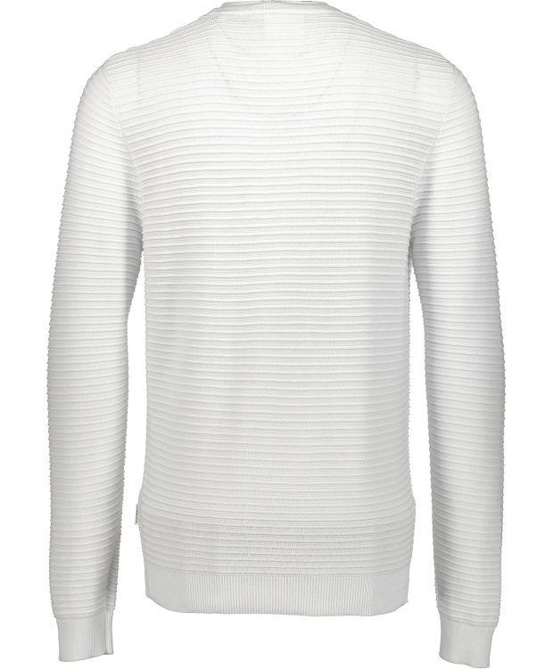 Lindbergh striktrøje i hvid / off white til herre billede 3