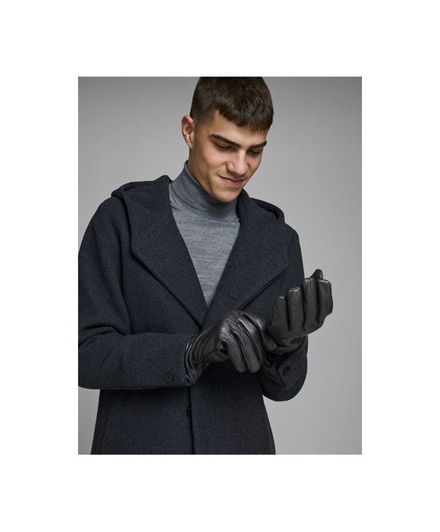 Jack & Jones læderhandske i sort til herre billede 3