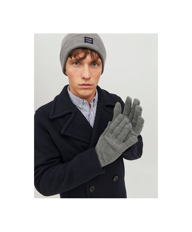 Jack & Jones strikhandsker af akryl i grå til herre billede 3