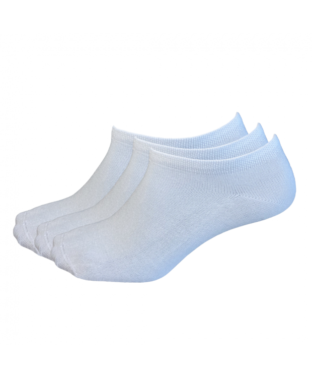 Kilde® 3pak Comfort & Diabetes “Low Cut” Bambus strømper i hvid. Unisex