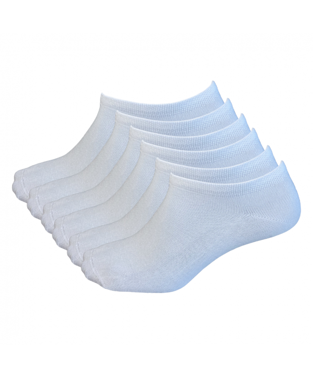 Kilde® 6pak Comfort & Diabetes “Low Cut” Bambus strømper i hvid. Unisex