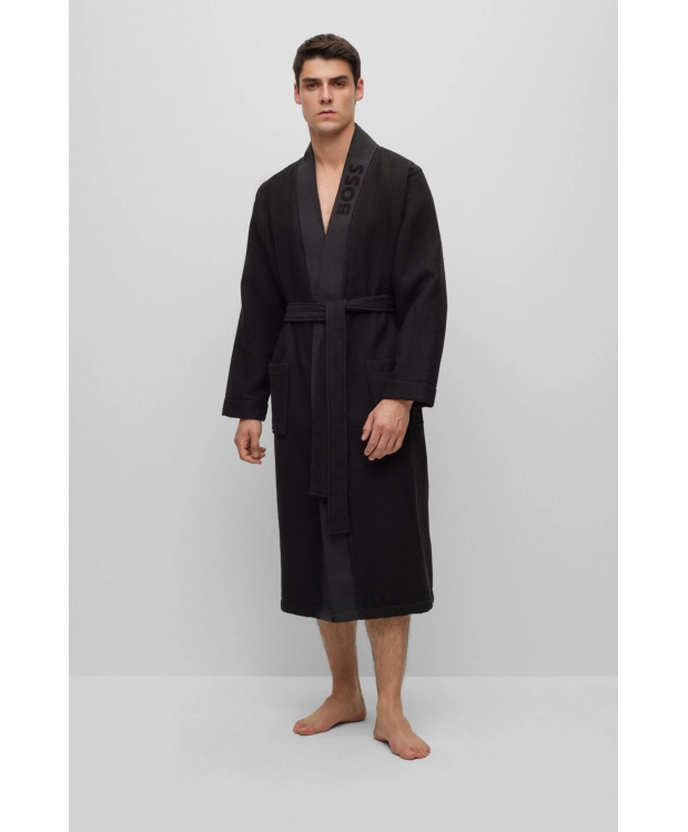 BOSS Waffle kimono i sort til herre billede 3